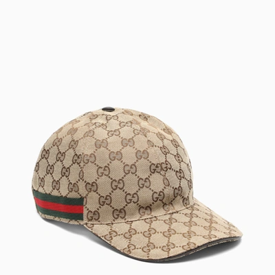 Gucci Gg Pattern And Web Baseball Cap In Multicolor