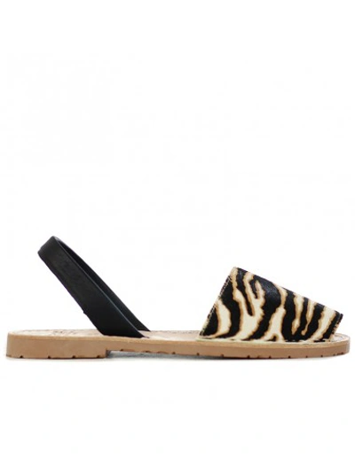 Ria Menorca Sandal With Tiger Print In Animalier