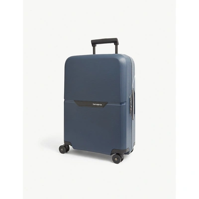 Samsonite Magnum Eco Spinner Four-wheel Recycled-plastic Suitcase 55cm In Midnight Blue