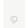 Monica Vinader Diamond And Sterling Silver Riva Circle Ring In Silver