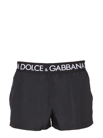 Dolce & Gabbana Short Swimsuit In Black