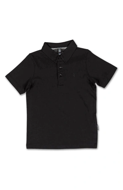 Volcom Kids' Big Boys Wowzer Polo Shirt In Black