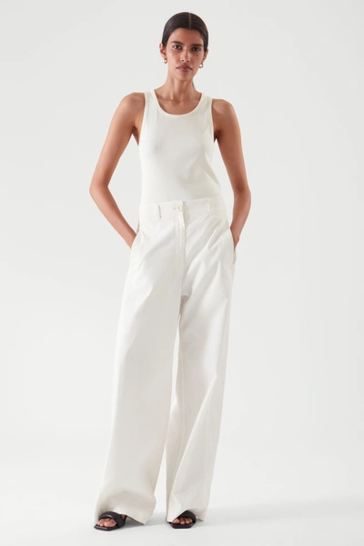 LCDC ♥ WHITE STRING TROUSERS /追跡付 100% cotton parachute pants - Women | MANGO OUTLET USA