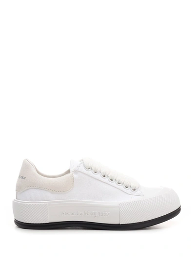 Alexander Mcqueen Women's Platform Low Top Sneakers In White