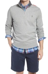 Polo Ralph Lauren Lux Heathered Quarter Zip Pullover In Andover Heather