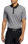 Adidas Golf Heat. Rdy Heather Polo In Black Melange