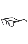 Fifth & Ninth Montreal 60mm Round Blue Light Blocking Glasses In Black/ Clear