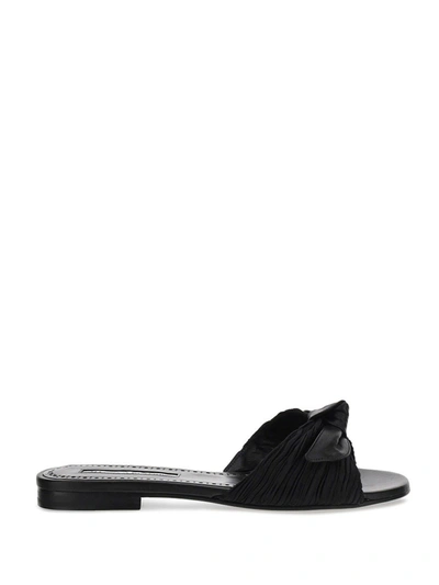Manolo Blahnik Bow-detail Leather Sandals In Black
