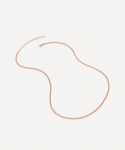 Monica Vinader Rose Gold Plated Vermeil Silver 18-20' Curb Chain Necklace