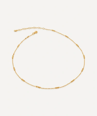 MONICA VINADER MONICA VINADER GOLD PLATED VERMEIL SILVER 18-20' TRIPLE BEADED CHAIN NECKLACE,000732121