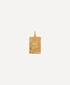 Monica Vinader Gold Plated Vermeil Silver Talisman Heart Pendant In Gold