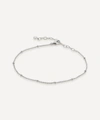 Monica Vinader Fine Beaded Recycled Sterling-silver Chain Bracelet In Silver