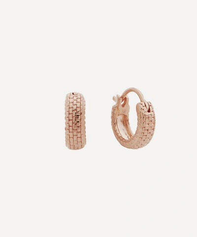 Monica Vinader X Doina Rose Gold Plated Vermeil Silver Huggie Hoop Earrings