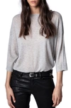 ZADIG & VOLTAIRE FLINT CASHMERE SWEATER,WKML1107F