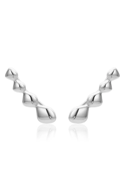 Monica Vinader Nura Teardrop Climber Earrings