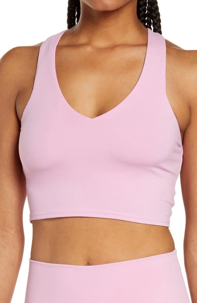 Alo Yoga Real Sports Bra In Parisian Pink