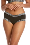 Hanky Panky Paisley Hipster Panties In Blac/ Classic Leopard