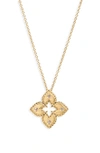 Roberto Coin Venetian Princess Diamond Pendant Necklace In Yellow Gold