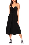 ABSENCE OF COLOUR BESSY STRAPLESS MIDI DRESS,SS21A158