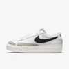 Nike Blazer Suede-trimmed Leather Platform Sneakers In White