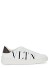 Valentino Vltn Open Low-top Sneakers In White And Black