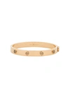 Tory Burch Rose Gold Tone Miller Hinge Stud Bangle In Rose