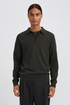 Filippa K Knitted Polo Shirt In Beluga