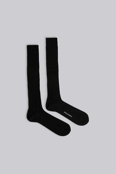 Dsquared2 Men Ankle Socks In Black