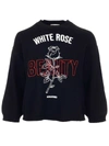 Red Valentino Crew Neck Sweater In Black