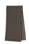 Balmain Monogram Pattern Scarf In Black