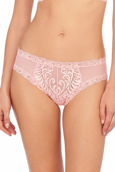 Natori Feathers Hipster Panty In Pink Icing