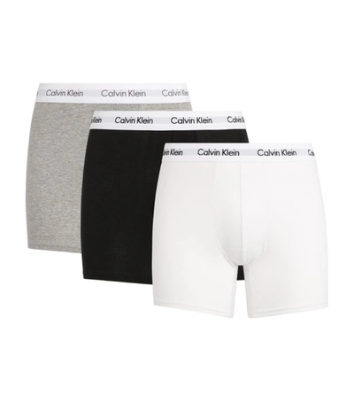 Calvin Klein Cotton Stretch Boxer Briefs (pack Of 3) In Grey
