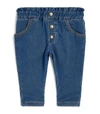 CHLOÉ CONTRAST STITCHING JEANS (6-36 MONTHS),16600508