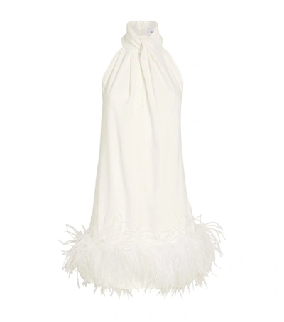 16arlington Feather-trim Cynthia Mini Dress In White
