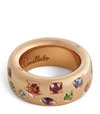 POMELLATO ROSE GOLD, SAPPHIRE AND MIXED STONE ICONICA RING,16905260