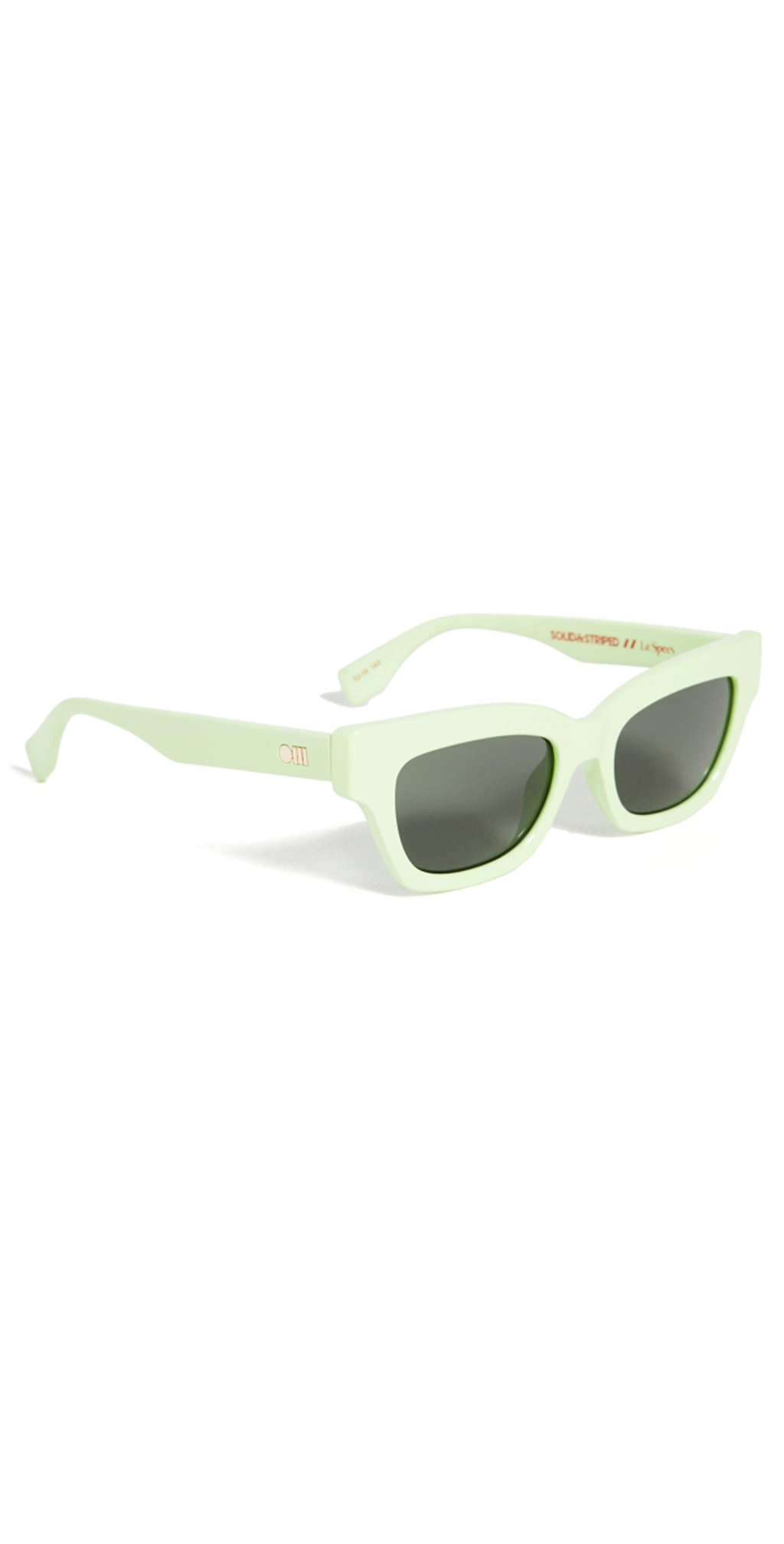 Le Specs X Solid & Striped Wategos Sunglasses In Pistachio  display picture 3