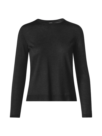 Akris Women's Cashmere & Silk Seamless Pullover Sweater In Black