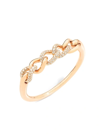 Pomellato Catene Demi Pave Bracelet In 18k Rose Gold And Diamonds