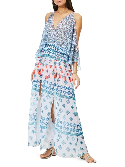 Ramy Brook Printed Kaya Dress In White Multi