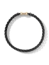 David Yurman Acrylic & 14k Yellow Gold Bel Aire Chain Bracelet In Black