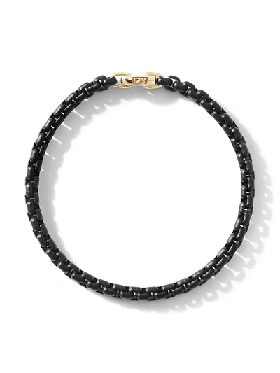David Yurman Women's Dy Bel Aire Chain Bracelet With 14k Yellow Gold Accent In Black