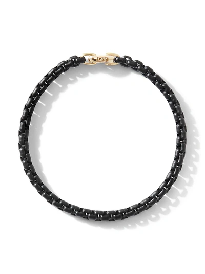 David Yurman Acrylic & 14k Yellow Gold Bel Aire Chain Bracelet In Black In Black/gold