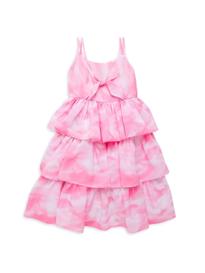 Marchesa Notte Kids' Little Girl's & Girl's Harper Tie-dye Dress In Pink