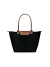 Longchamp Large Le Pliage Shoulder Tote In Black