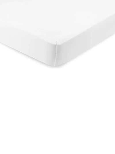 Anne De Solene Éclat Colombe 300 Thread Count Fitted Sheet In White