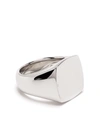 Tom Wood Cushion Polished Signet Ring In Silber