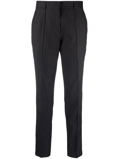 Officine Generale Roxane Straight-leg Cotton Trousers In Grau