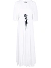 Erdem Women's Marlyn Bow-detailed Crinkled Crepe Maxi Dress In Weiss