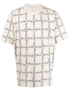 Jw Anderson Off-white Oversize All Over Logo T-shirt In Nude