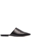 Aeyde 10mm Kelly Leather Mules In Black